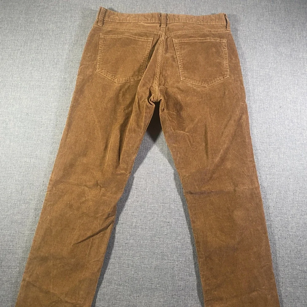 J. Crew Flex Slim Fit Brown Corduroy Pants Men 31x30 Pinwale Stretch Lightweight